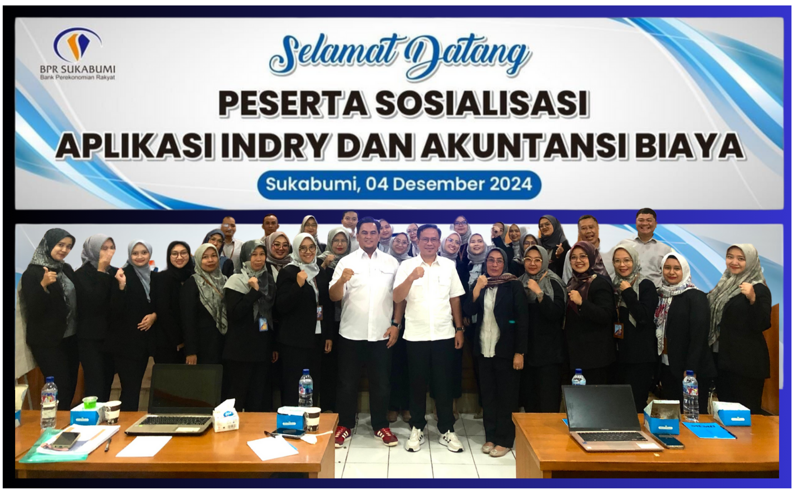 Sosialisasi Aplikasi INDRY dan Akuntansi Biaya di Tengah Hujan, Perumda BPR Sukabumi Sukses Gelar Pelatihan